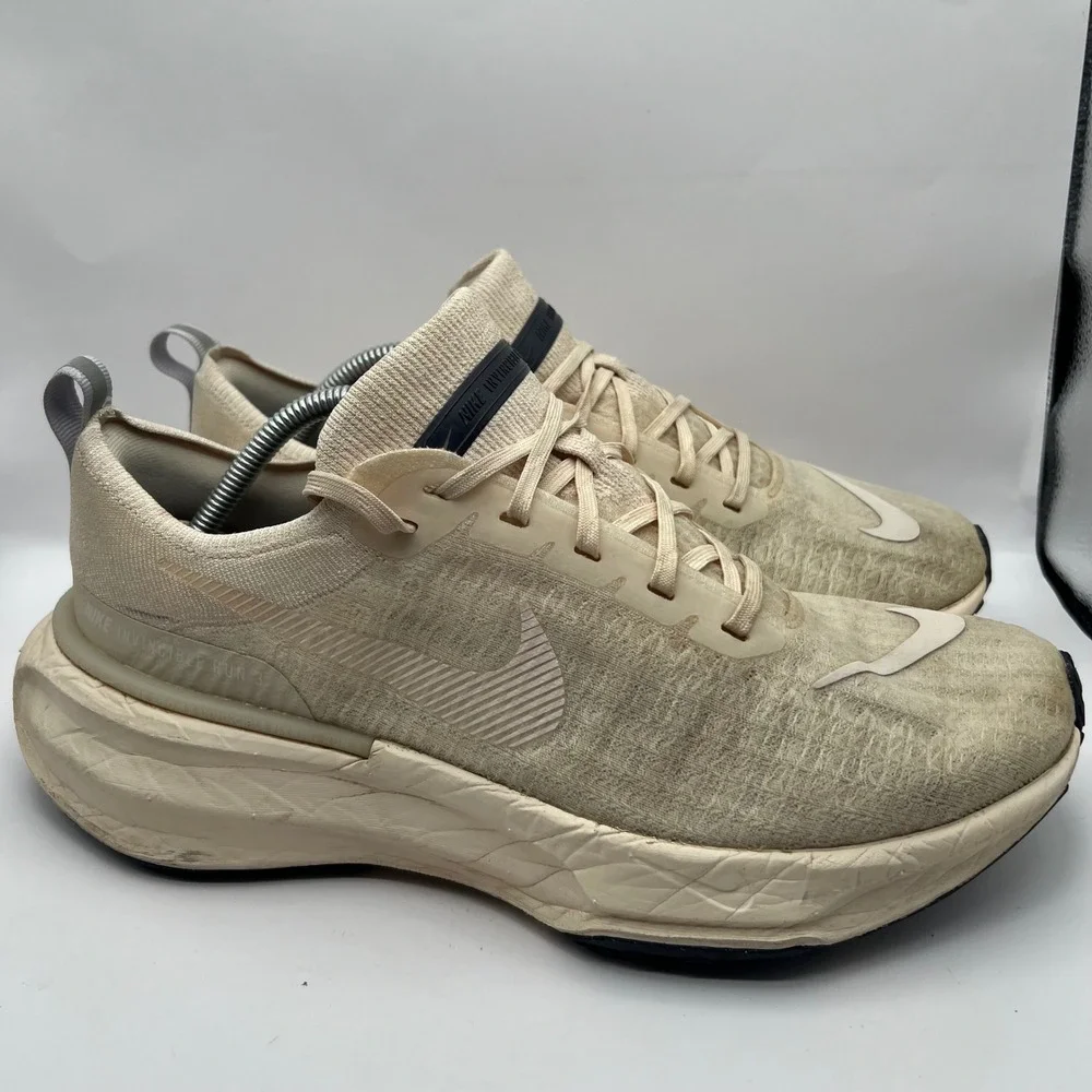 Nike ZoomX Invincible Run 3 Mens 11.5 Cream Khaki Running Shoes DR2615-200